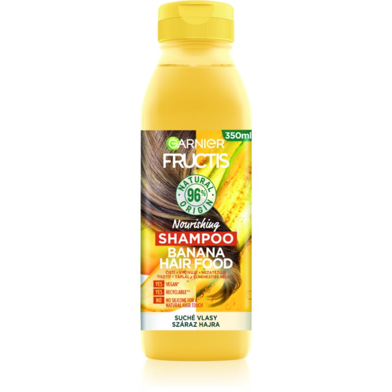 Garnier Fructis Banana Hair Food vyživujúci šampón pre suché vlasy 350 ml