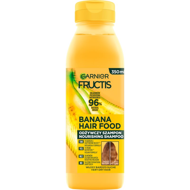 Garnier Fructis Banana Hair Food Shampoo mit ernährender Wirkung für trockenes Haar 350 ml