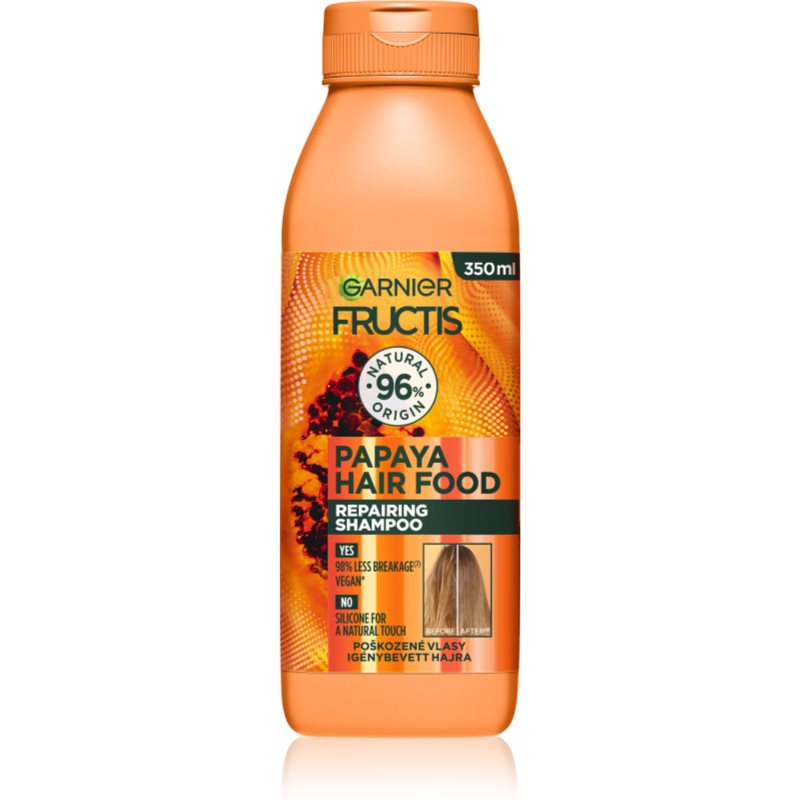Photos - Hair Product Garnier Fructis Papaya Hair Food відновлюючий шампунь для пошкодженого вол 