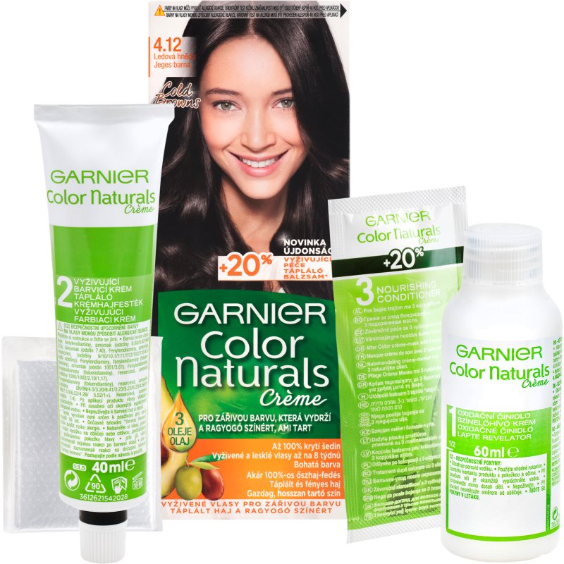 Garnier Color Naturals Creme Hair Colour Shade 4.12 Icy Brown