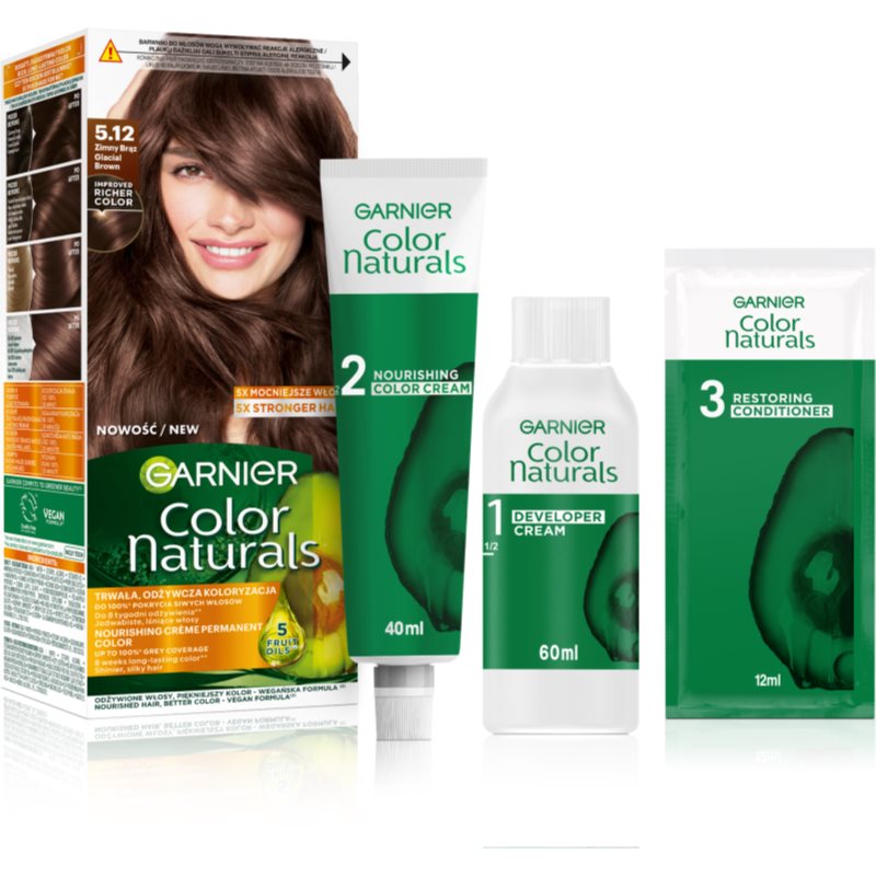 Garnier Color Naturals Creme Hårfärg Skugga 5.12 Zimny brąz 1 st. female