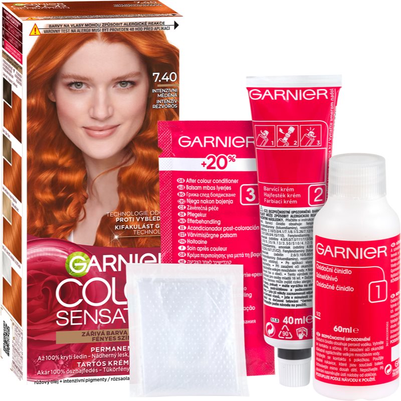 Garnier Garnier Color Sensation βαφή μαλλιών απόχρωση 7.40 Intense Copper