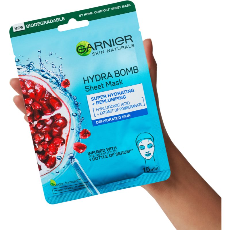 Garnier Skin Naturals Moisture+Aqua Bomb Moisturising Face Sheet Mask With Hyaluronic Acid 1 Pc