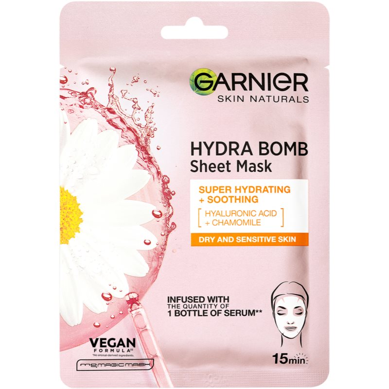 Garnier Textil Masks Hydra Bomb Maschera Lenitiva In Tessuto 28 G-image