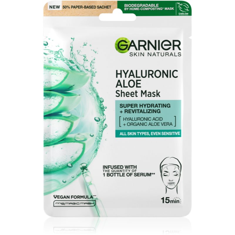 E-shop Garnier Skin Naturals Hyaluronic Aloe hydratační plátýnková maska 28 g