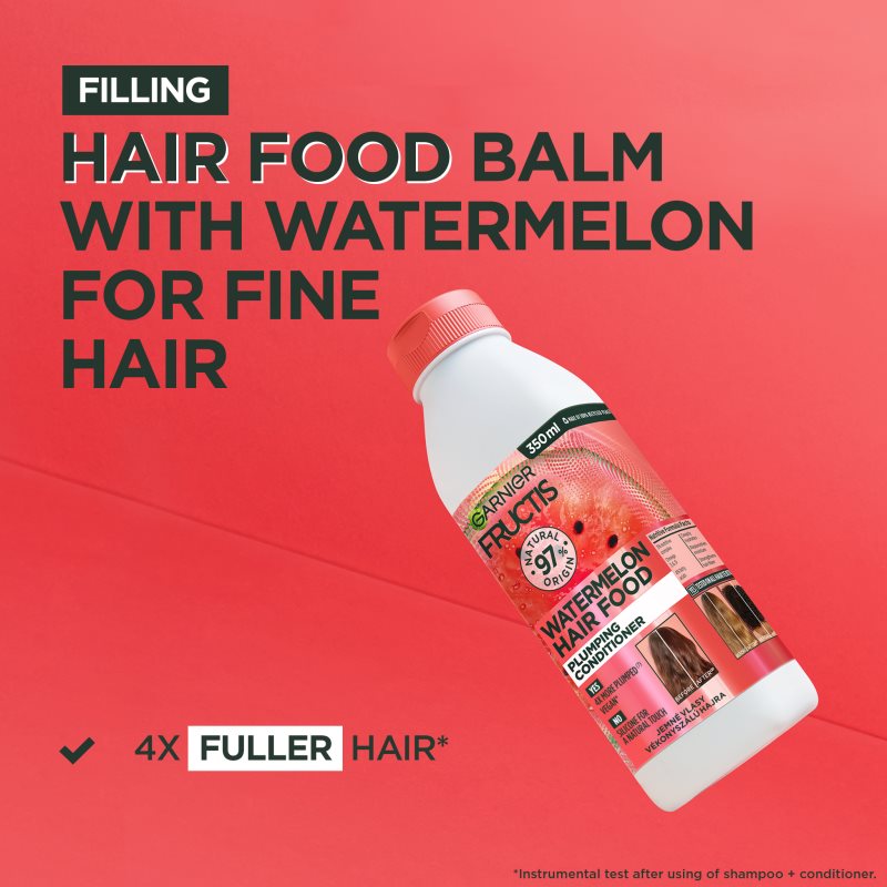 Garnier Fructis Watermelon Hair Food кондиціонер для об'єму слабкого волосся 350 мл