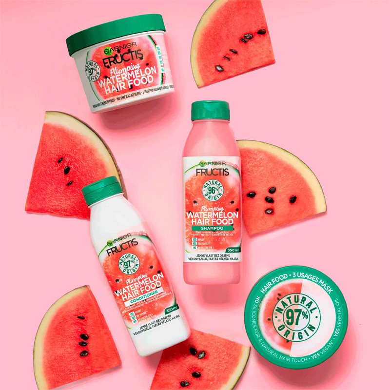 Garnier Fructis Watermelon Hair Food шампунь для рідкого та тонкого волосся 350 мл