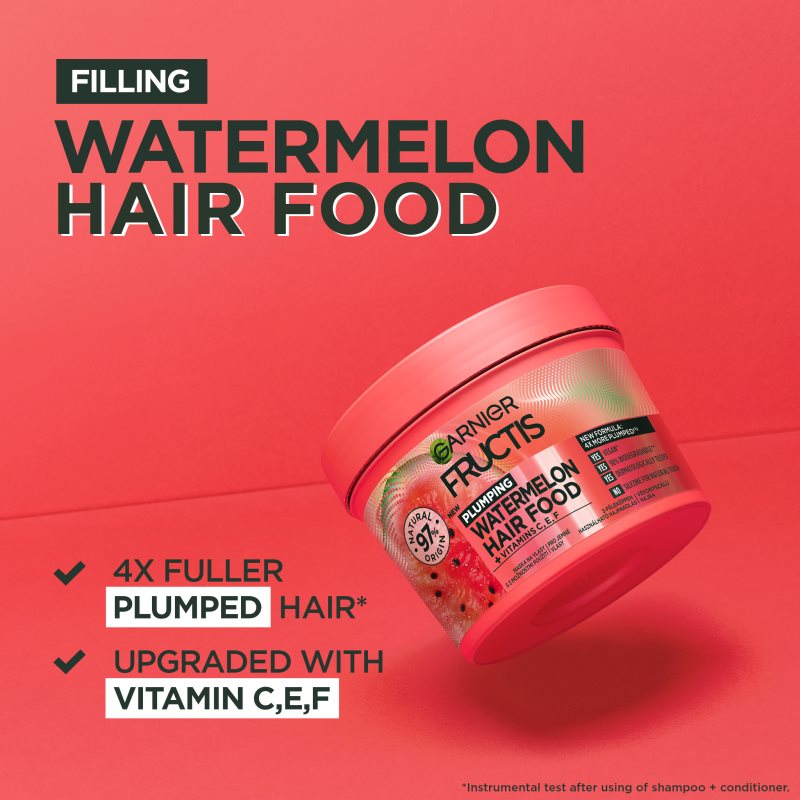 Garnier Fructis Watermelon Hair Food маска для тонкого та ослабленого волосся 390 мл