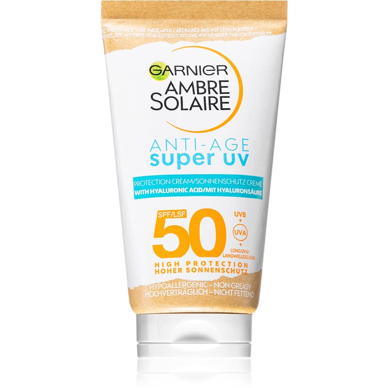Garnier Ambre Solaire Super UV Solskydd för ansiktet mot rynkor SPF 50 ml female
