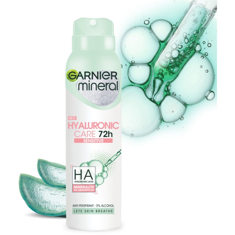 Garnier Mineral Hyaluronic Care Antiperspirant Spray For Sensitive Skin 150 Ml