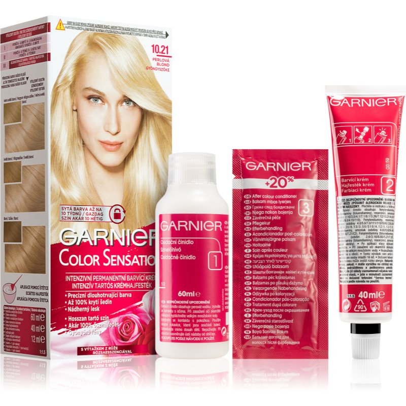 E-shop Garnier Color Sensation barva na vlasy odstín 10.21 Perlová Blond