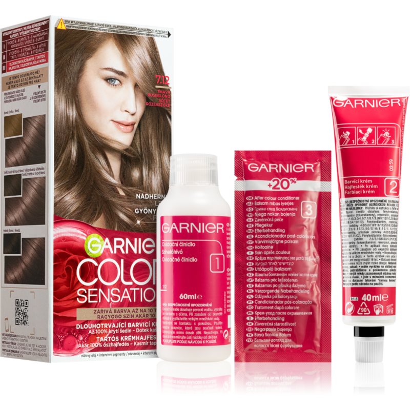 E-shop Garnier Color Sensation barva na vlasy odstín 7.12 Tmavá Roseblond