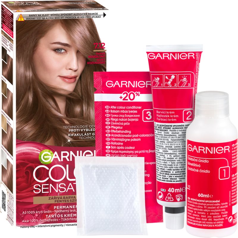 Garnier Color Sensation Hårfärg Skugga 7.12 Sweet Pearly Blonde female