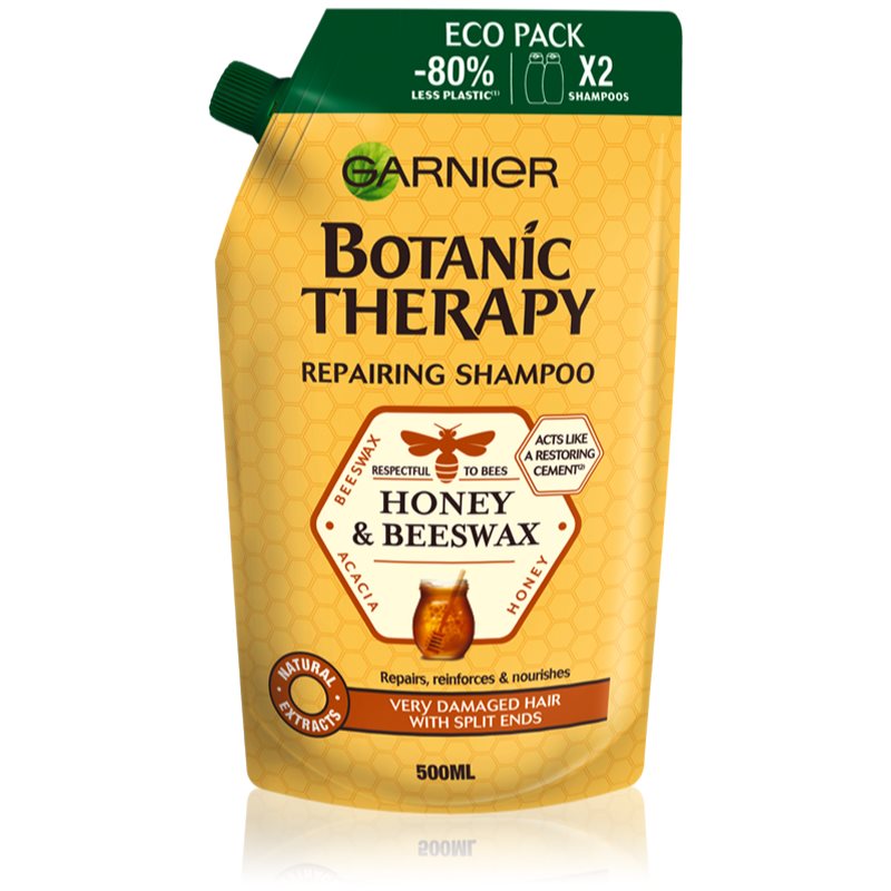 Garnier Botanic Therapy Honey & Propolis atkuriamasis šampūnas pažeistiems plaukams užpildas 500 ml
