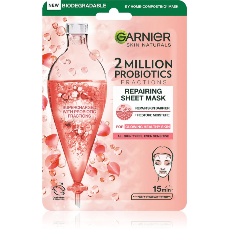 Garnier Skin Naturals Платнена маска за лице за еднократна употреба с пробиотик 22 гр.
