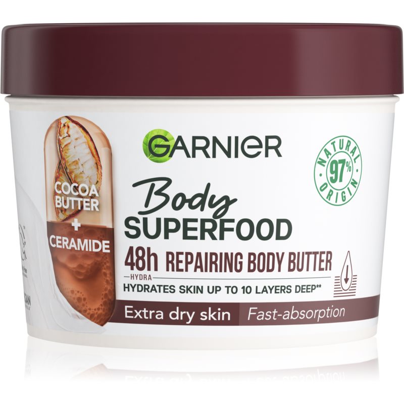 Garnier Body Superfood 48h Repairing Butter Cocoa + Ceramide 380 ml telové maslo pre ženy
