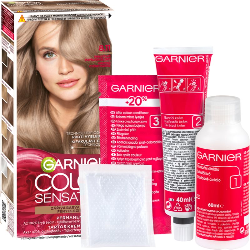 Garnier Color Sensation Hårfärg Skugga 8.11 Pearl Ash Blonde female