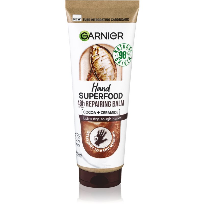 Garnier Hand Superfood відновлюючий крем для рук з какао 75 мл