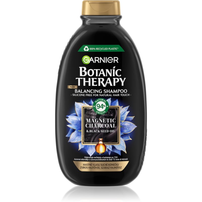 Garnier Botanic Therapy Magnetic Charcoal & Black Seed Oil 400 ml šampón pre ženy na mastné vlasy