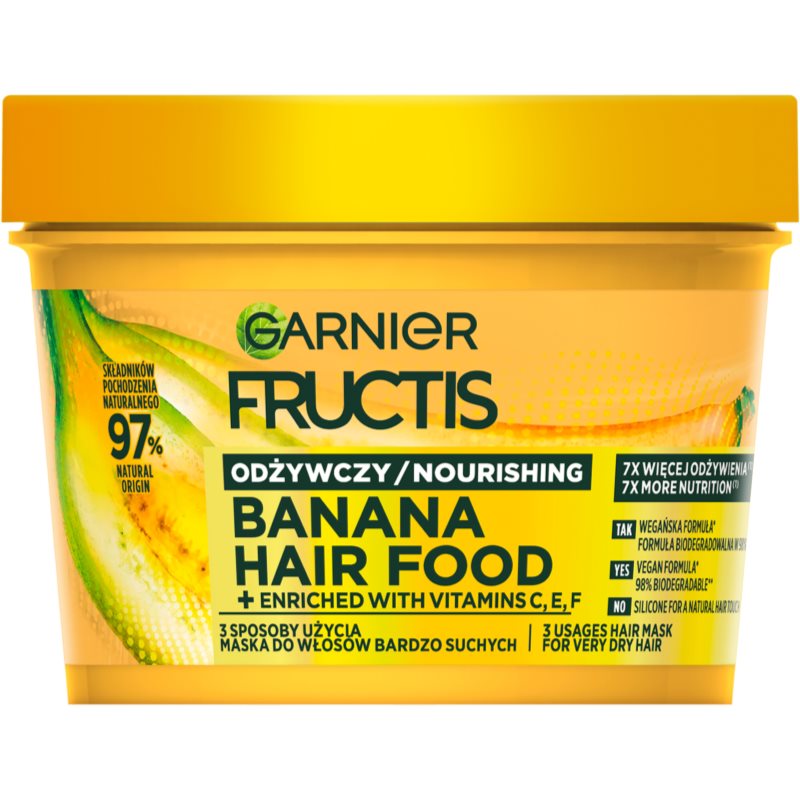 Garnier Fructis Banana Hair Food nährende Maske für trockenes Haar 400 ml