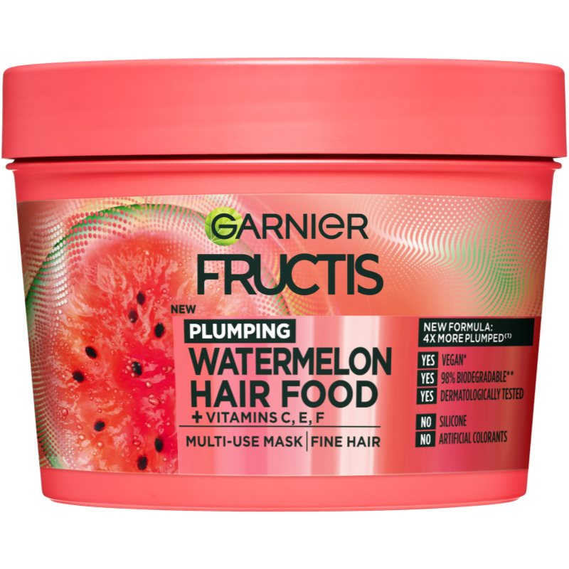 Garnier Fructis Watermelon Hair Food maska pre jemné vlasy bez objemu 390 ml