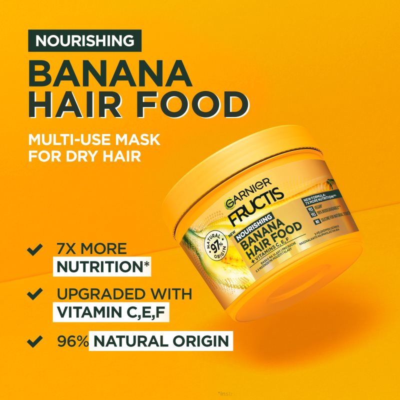 Garnier Fructis Banana Hair Food hranjiva maska za suhu kosu 390 ml