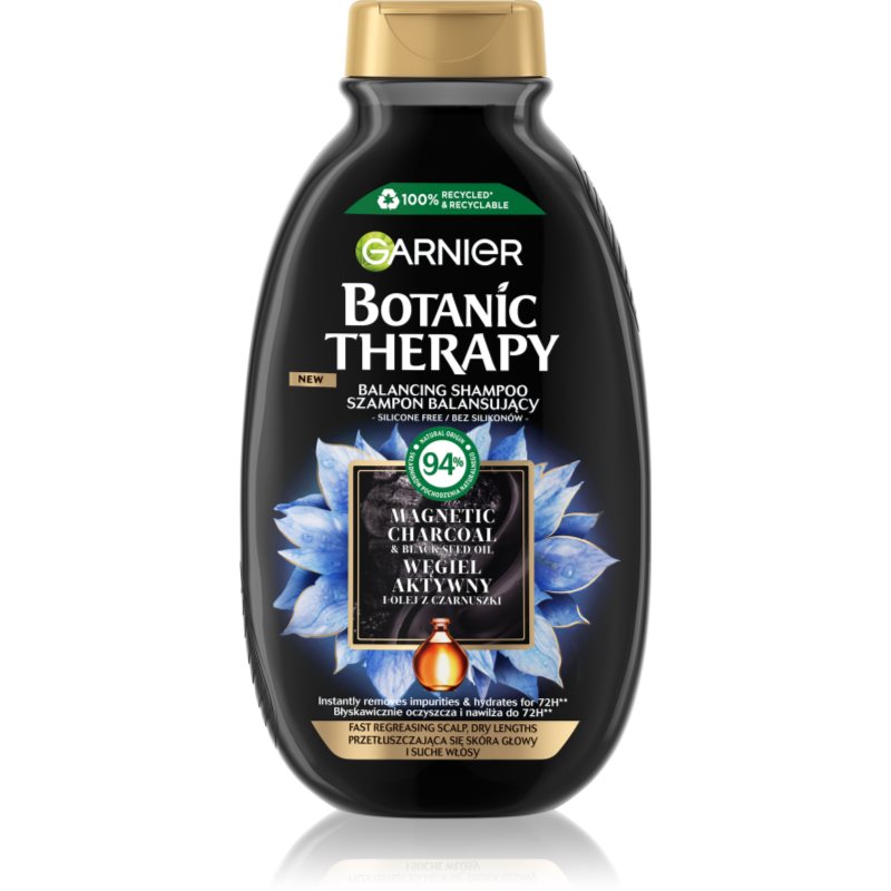 Garnier Botanic Therapy Magnetic Charcoal Schampo för fet hårbotten och torra toppar 400 ml female