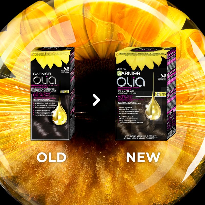 Garnier Olia Big Kit перманентна фарба для волосся відтінок 3.23 Dark Chocolate