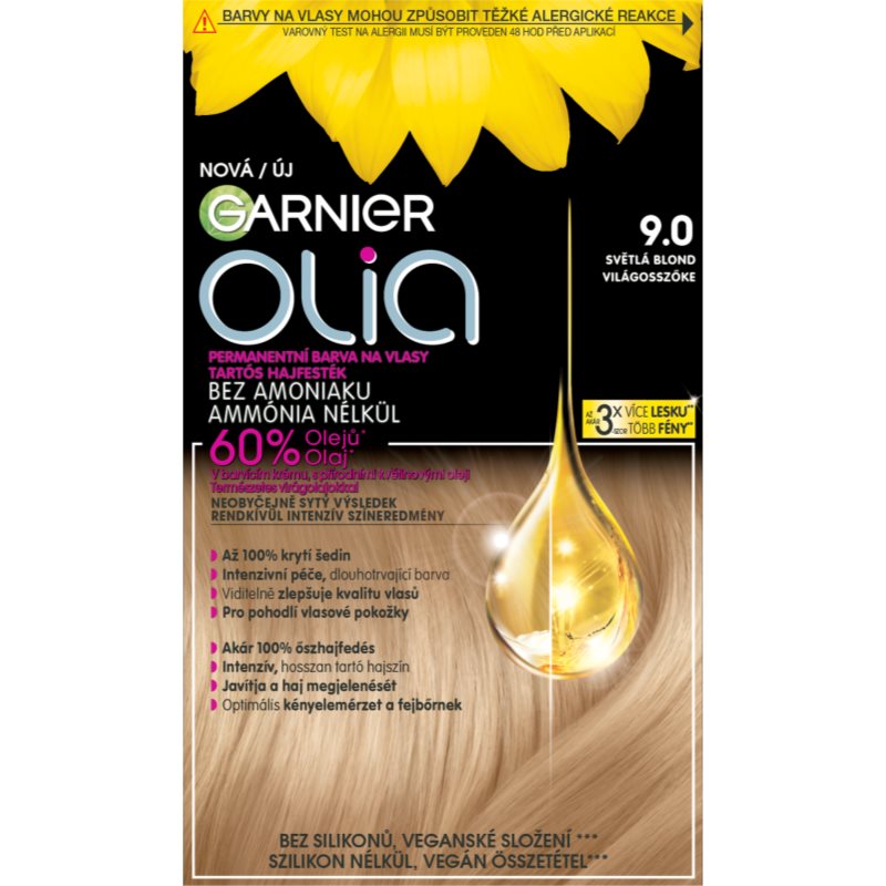 Garnier Olia Big Kit coloration cheveux permanente teinte 9.0 Light Blond 1 pcs
