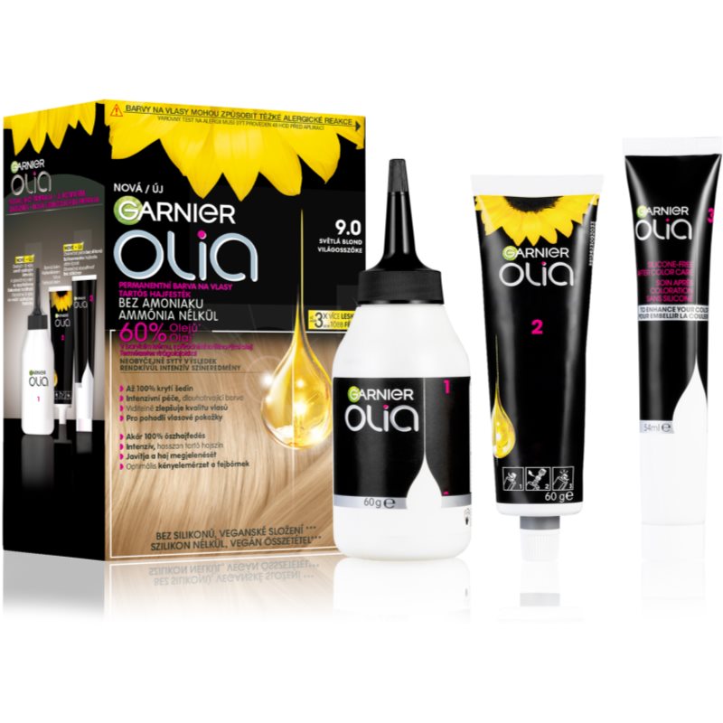 Garnier Olia Big Kit coloration cheveux permanente teinte 9.0 Light Blond 1 pcs