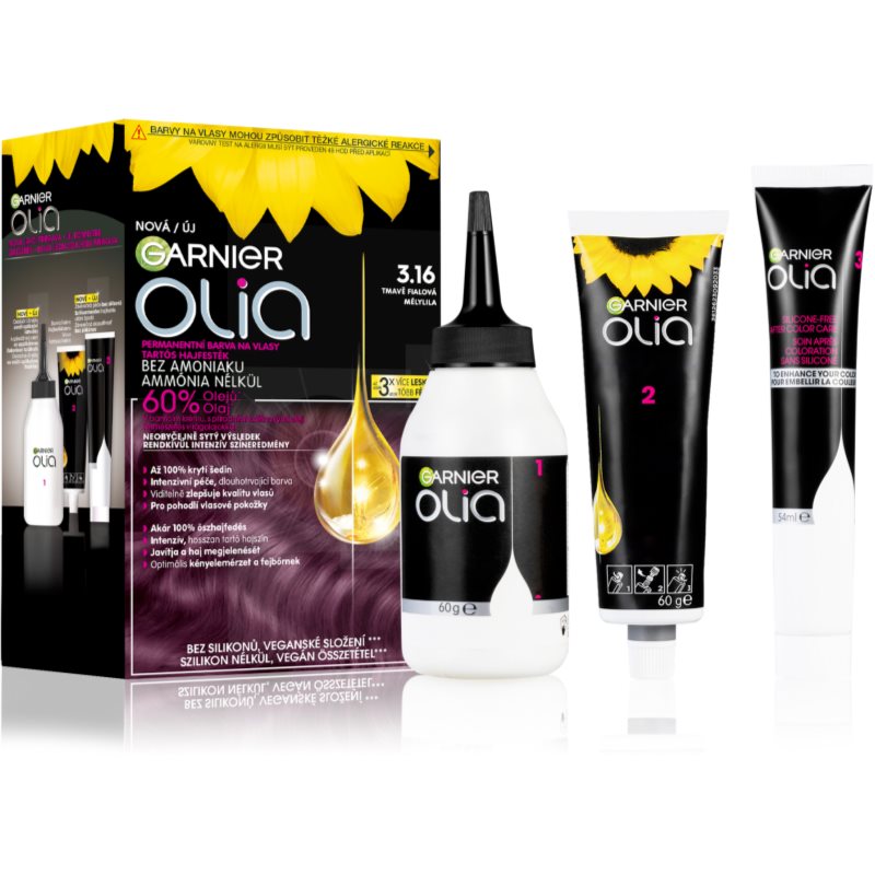 Garnier Olia Big Kit coloration cheveux permanente teinte 3.16 Deep Violet