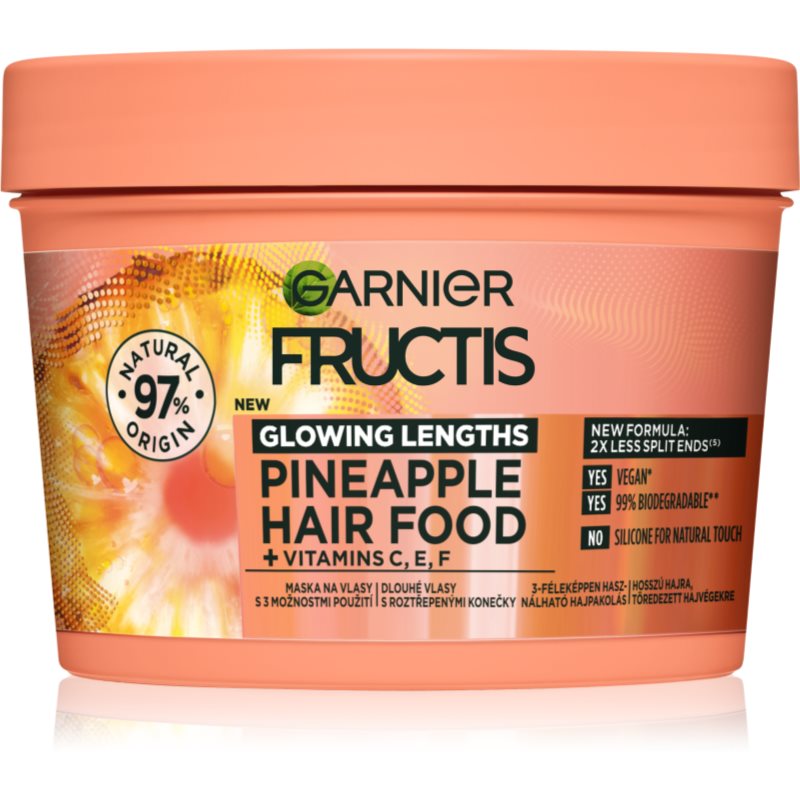 Garnier Fructis Pineapple Hair Food Hair Mask For Split Hair Ends 400 Ml