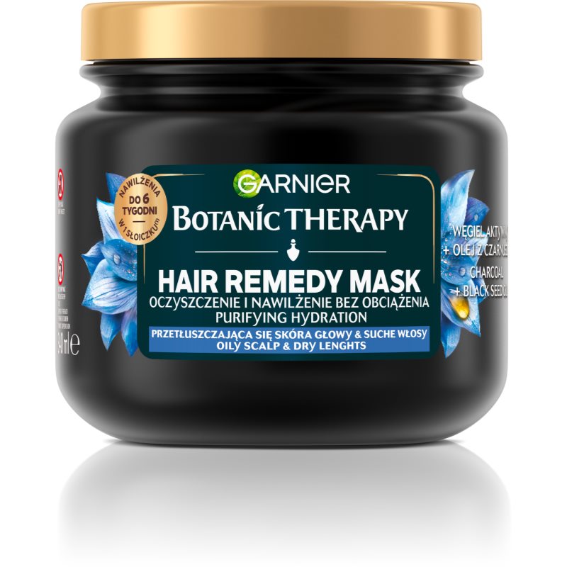 Garnier Botanic Therapy Hair Remedy Hydratisierende Maske für fettige Kopfhaut und trockene Spitzen 340 ml
