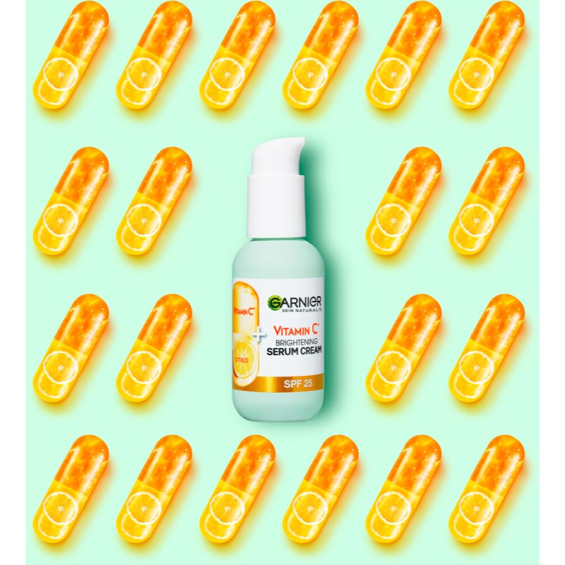 Garnier Skin Naturals Vitamin C кремова сироватка для сяючої шкіри з вітаміном С 50 мл