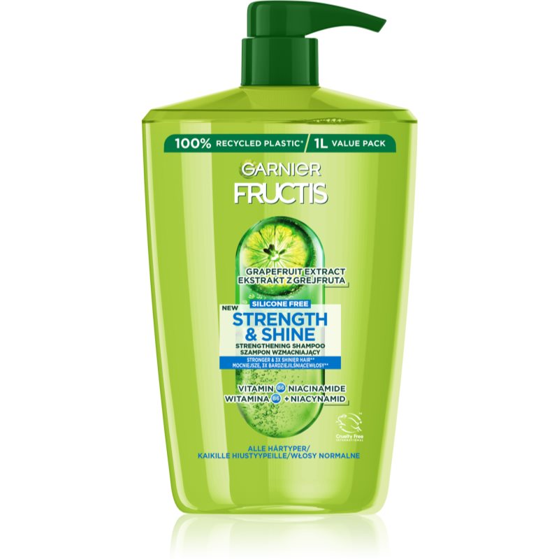 E-shop Garnier Fructis Strength & Shine posilující šampon pro všechny typy vlasů 1000 ml