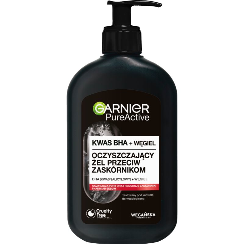 Garnier Pure Active Charcoal Reinigungsgel für das Gesicht mit Aktivkohle 250 ml