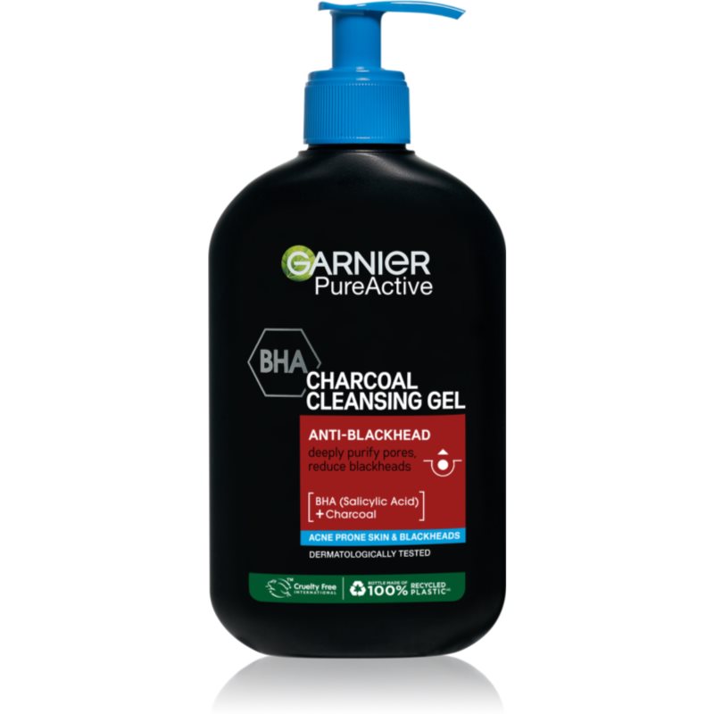 Garnier Pure Active Charcoal cleansing gel to treat blackheads 250 ml
