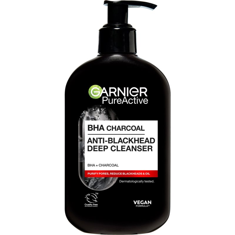 Garnier Pure Active Charcoal gel facial cleanser with activated charcoal 250 ml