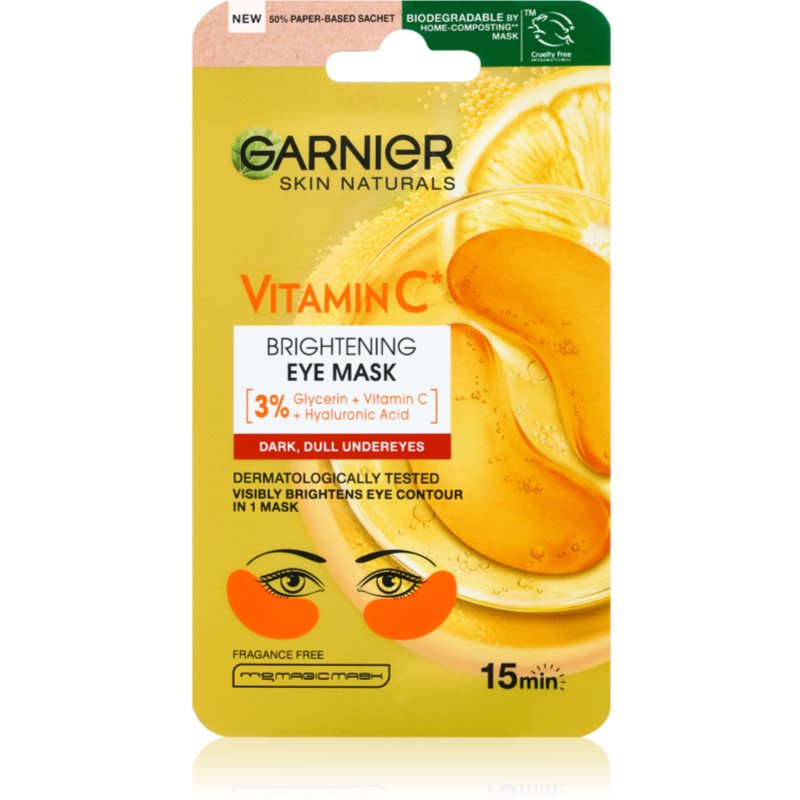 Garnier Skin Naturals Vitamin C Återfuktande och uppljusande mask för ögonen Med vitamin 5 g female