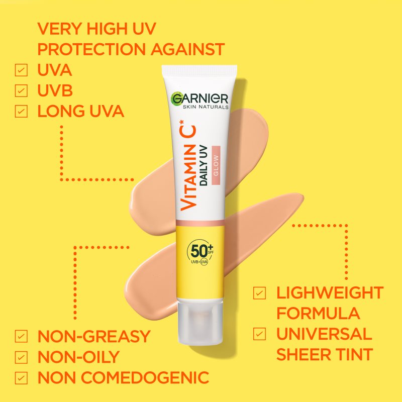 Garnier Skin Naturals Vitamin C Glow флюїд з ефектом вирівнювання SPF 50+ 40 мл