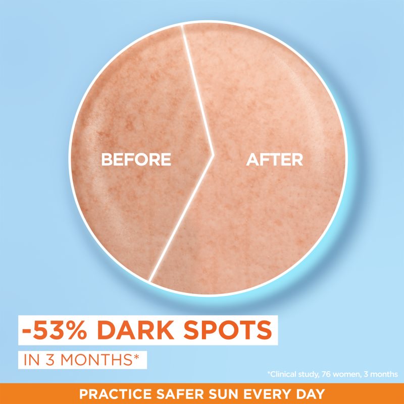 Garnier Ambre Solaire Super UV легкий захисний флюїд проти пігментних плям з вітаміном С SPF 50+ 40 мл