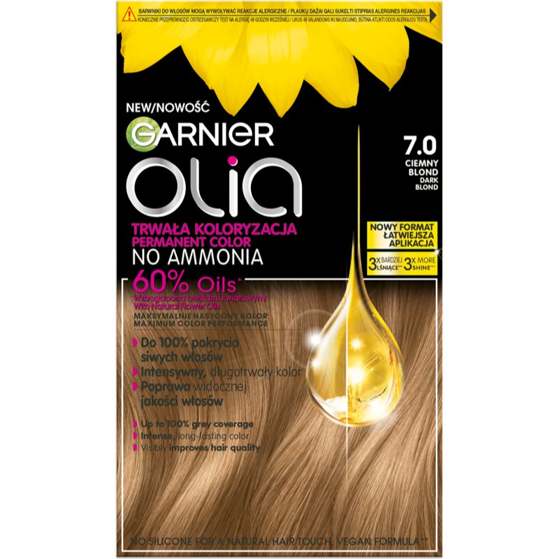 Garnier Olia Big Kit Permanent-Haarfarbe Farbton 7.0 Dark Blond . 1 Stk