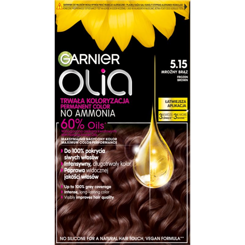 Garnier Olia Big Kit trwała farba do włosów odcień 5.15 Frozen Brown