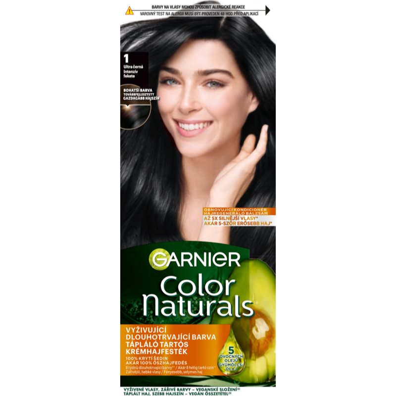 Garnier Color Naturals Creme hajfesték árnyalat 1 Ultra Black 1 db