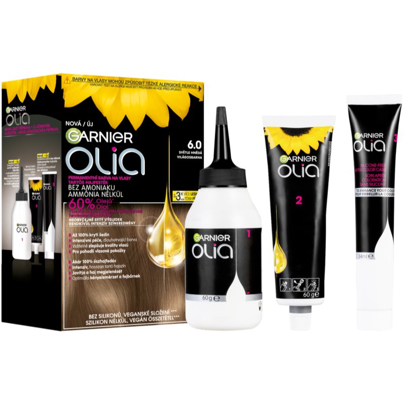 Garnier Olia Big Kit coloration cheveux permanente teinte 6.0 Light Brown 1 pcs