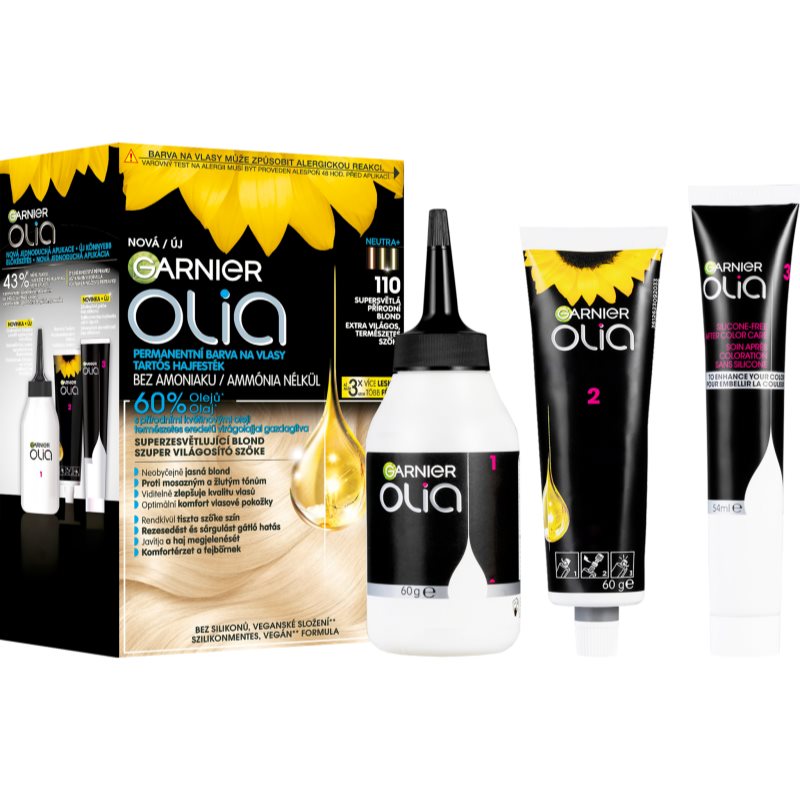 Garnier Olia Big Kit coloration cheveux permanente teinte 110 Super Light Natural Blonde 1 pcs