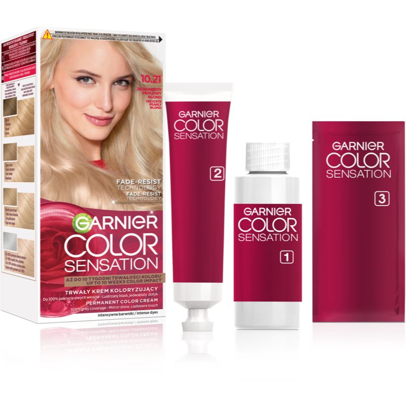 Garnier Color Sensation Hårfärg Skugga 10.21 Jedwabisty Perłowy Blond 1 st. female