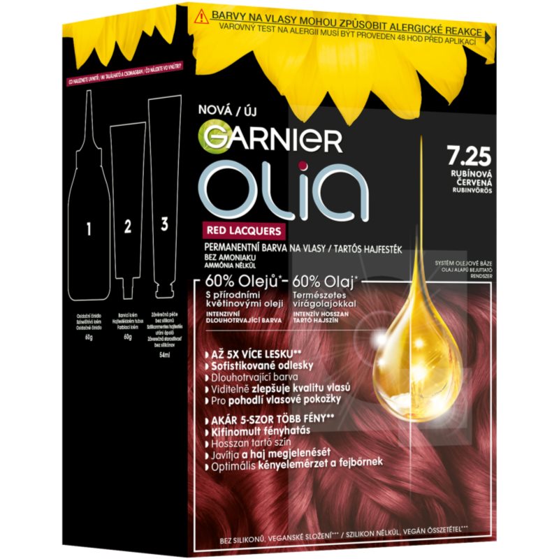 Garnier Olia Big Kit coloration cheveux permanente teinte 7.25 Vinyl blush 1 pcs