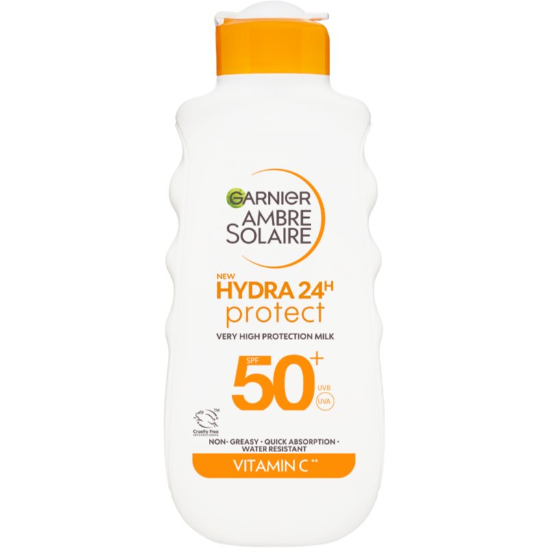 Garnier Ambre Solaire Hydra 24h ochranné opalovací mléko s hydratačním účinkem SPF 50  175 ml