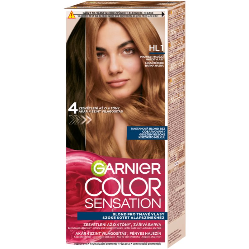 Garnier Color Sensation Haarfarbe zur Aufhellung der Haarfarbe Farbton HL1 Black Hair . 1 Stk